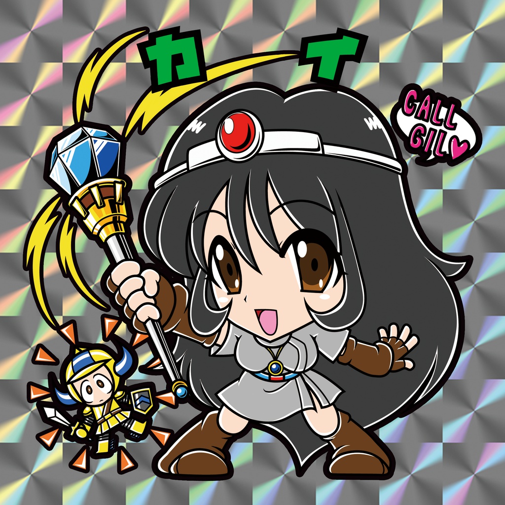 【レゲ★娘れ】「リターンオブイシター」〜イシターの復活の「カイ」〜ビックリマン風自作キラキラシール/裏書きあり