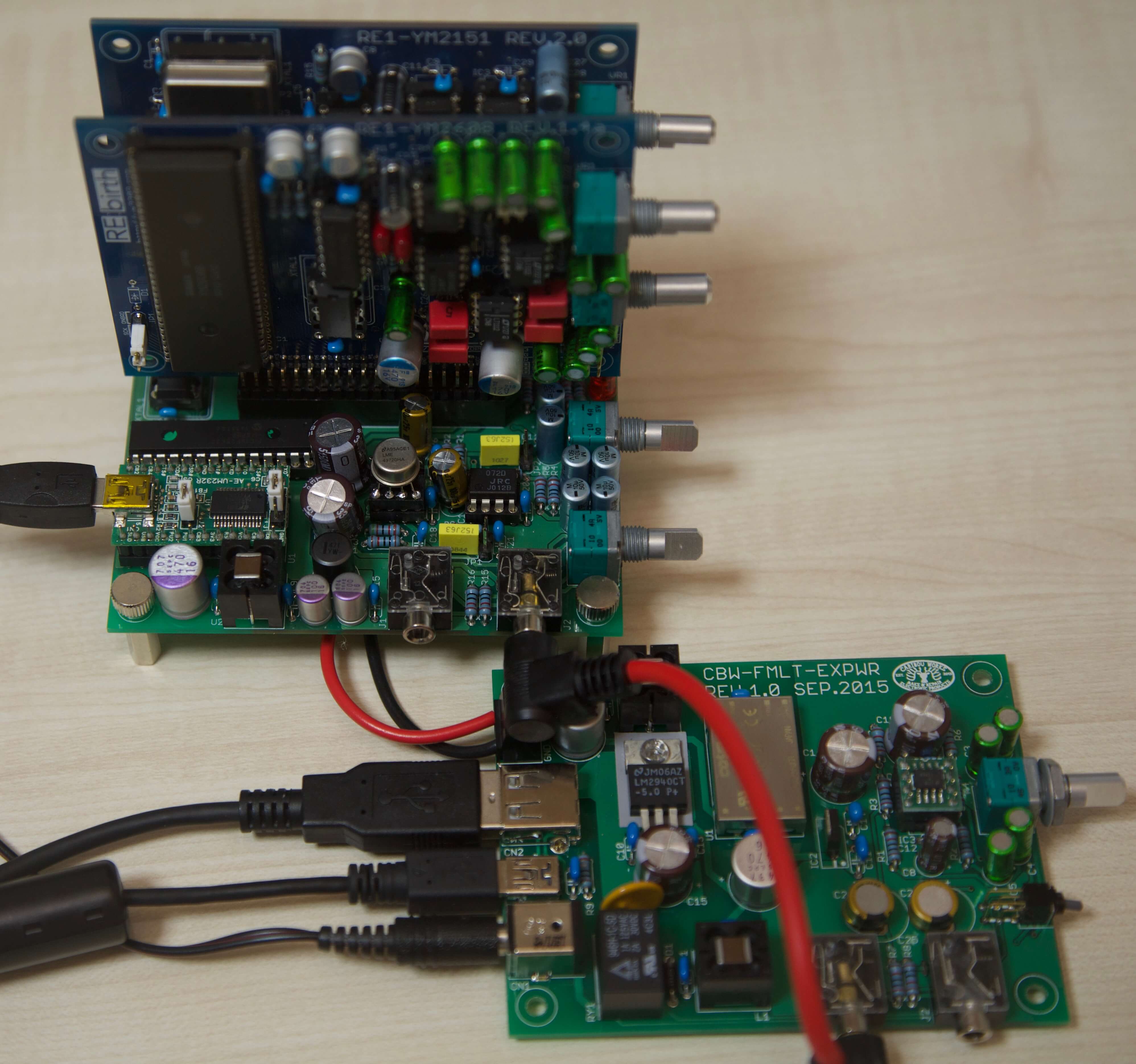 スピンフィーバー 電源基板 SPFM Light カスタム活用術②『SPFM Lightアタッチメント電源基板